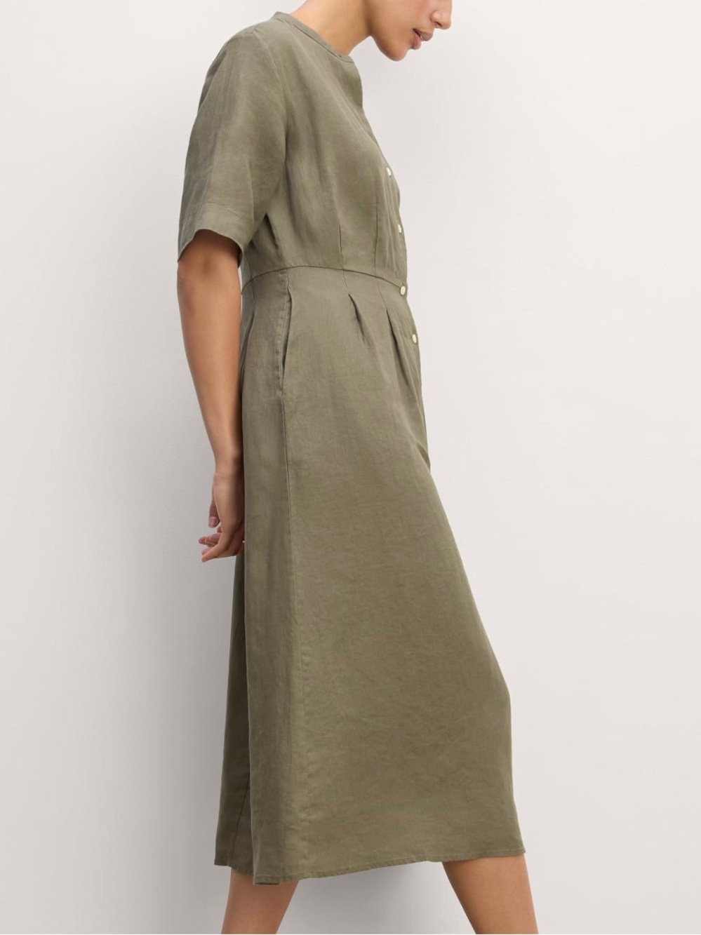 EVERLANE Size 4 New THE FROLIC DRESS IN LINEN - Picture 2 of 9